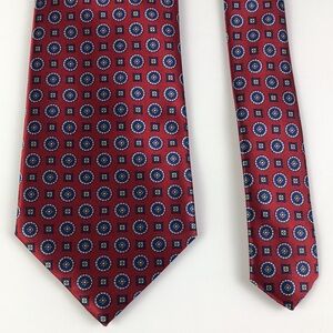 Camden Court Vintage Tie Maroon Print